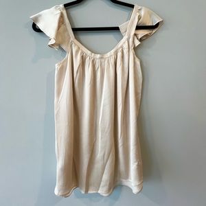 rebecca taylor flutter silk camisole || light gold